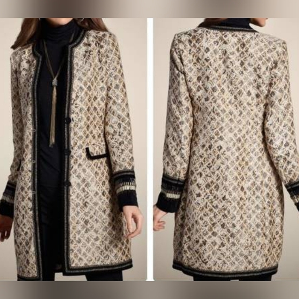 Chico's Artisan Adele Chenille Yarn Embellished J… - image 6